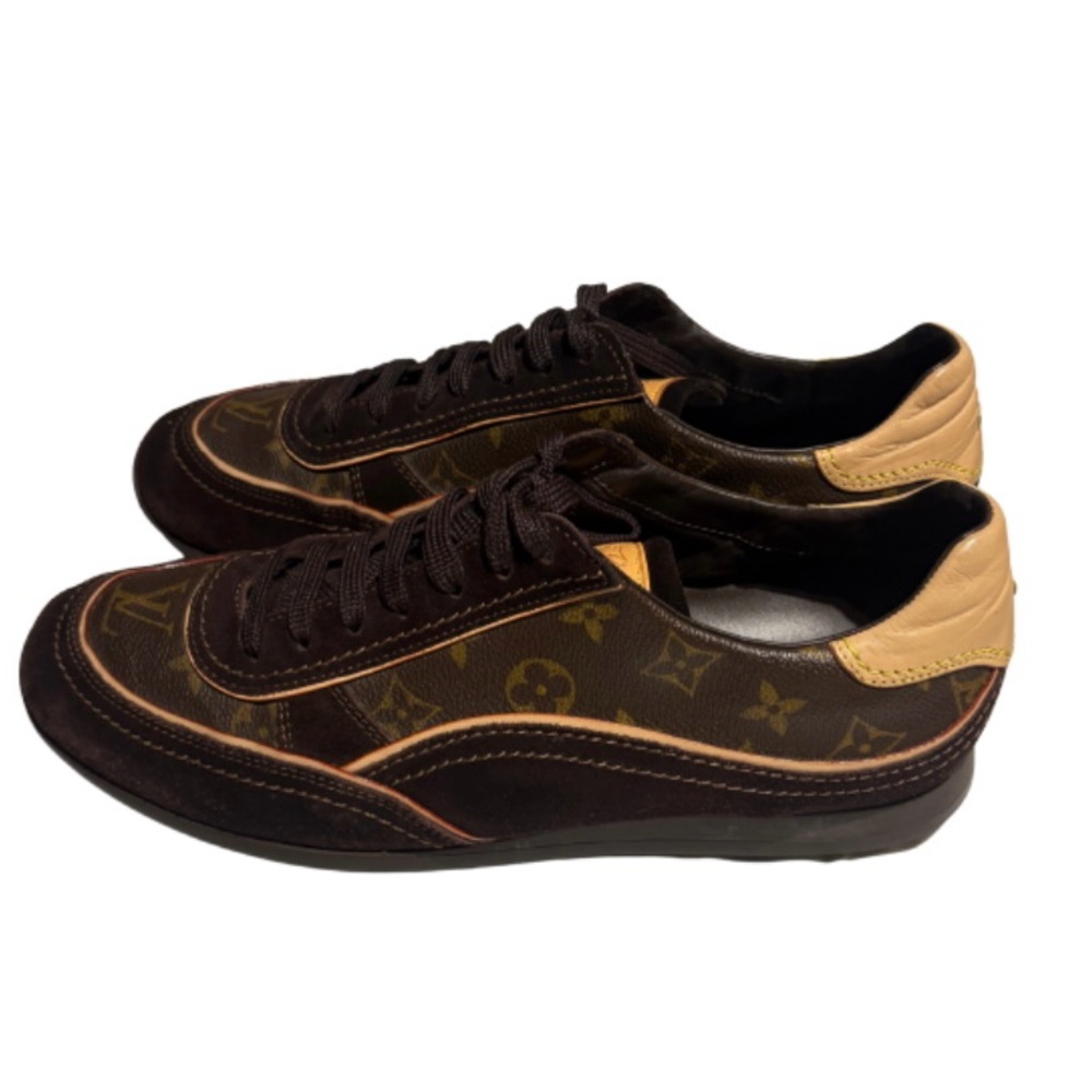Louis Vuitton Men's Black and Tan Sneakers